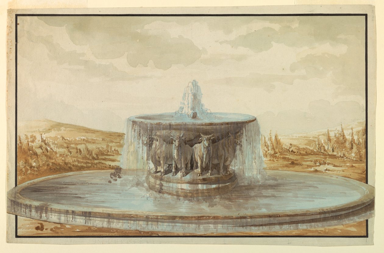 Design per una fontana da Giuseppe Barberi