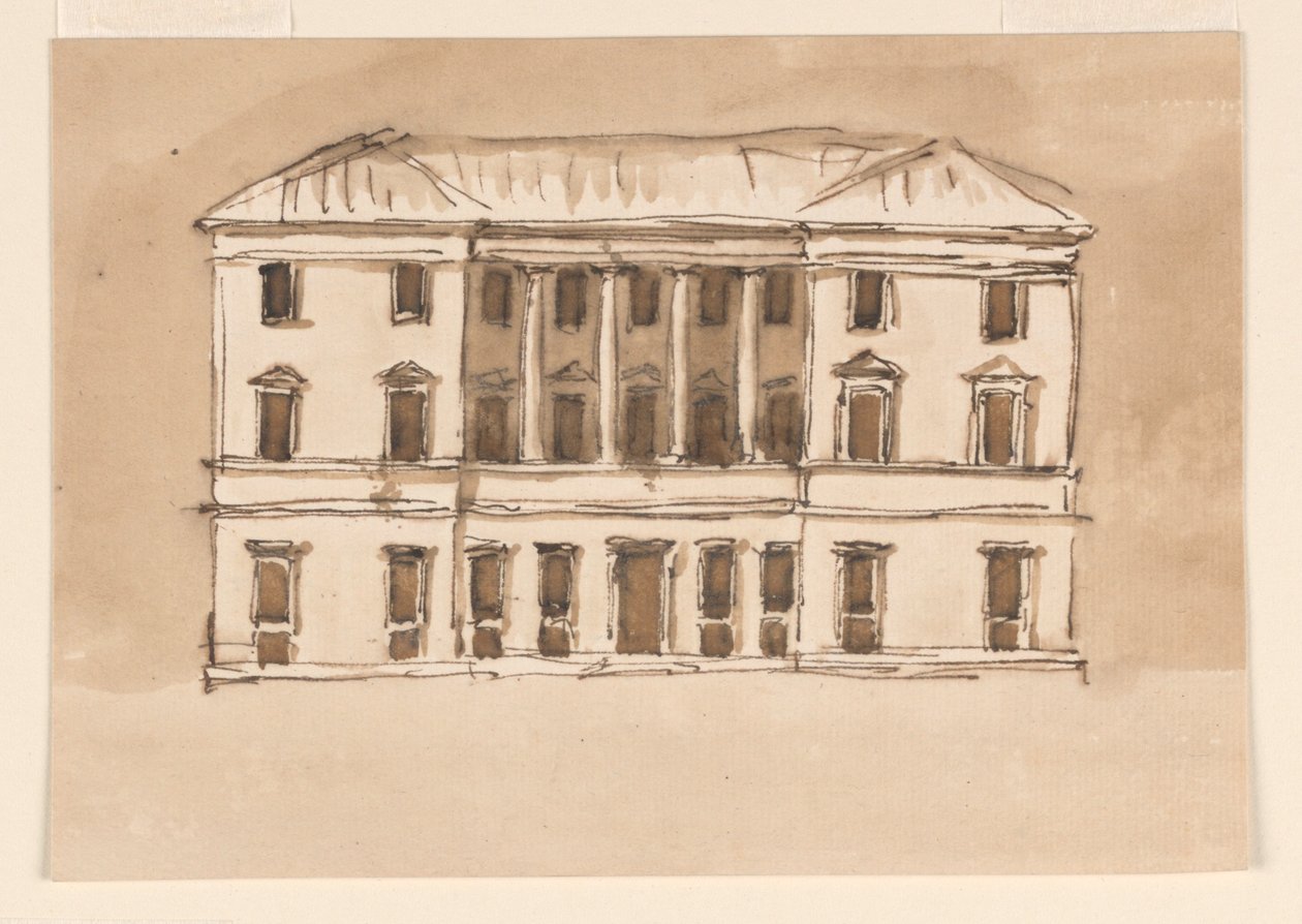 Elevazione di una residenza cittadina da Giuseppe Barberi