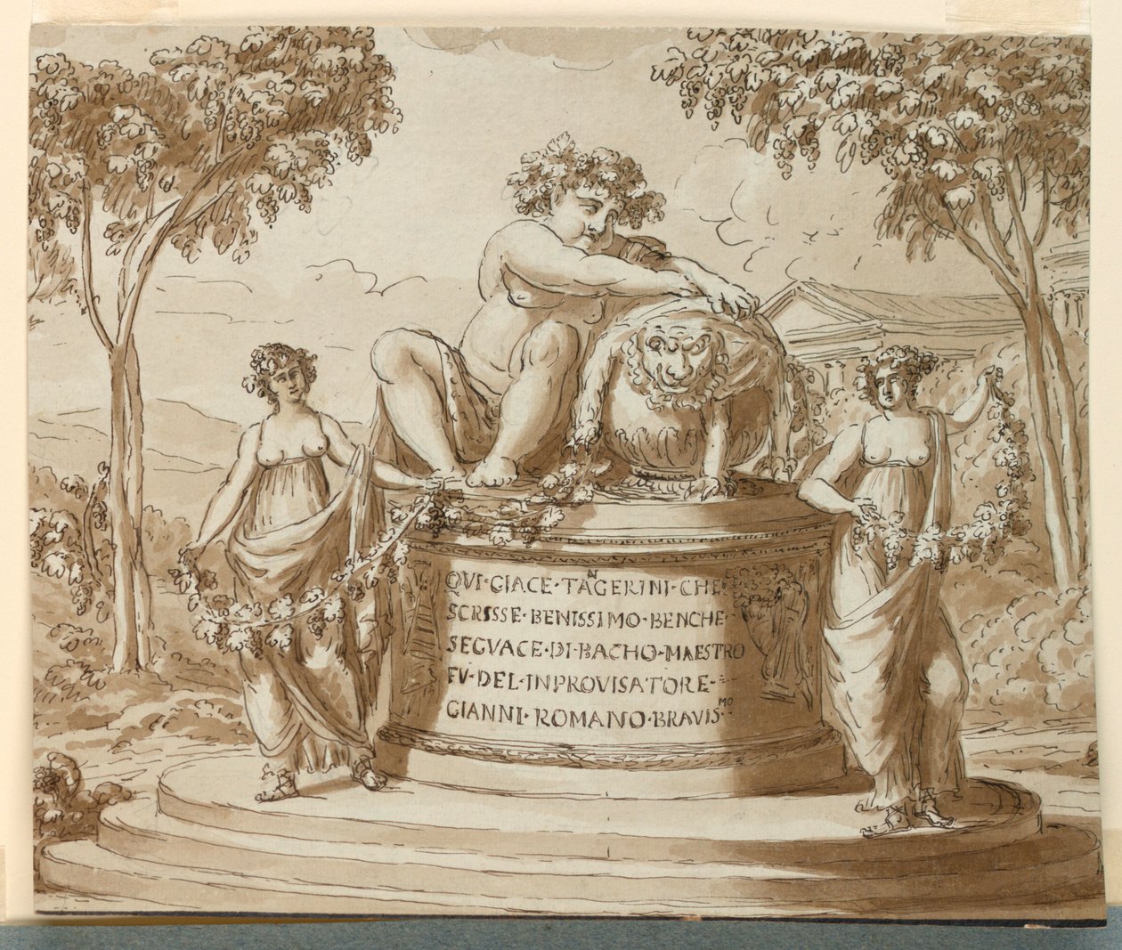 Monumento sepolcrale per il poeta Tagerini da Giuseppe Barberi