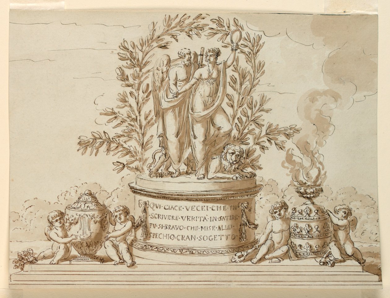 Monumento sepolcrale per lo scrittore Vecei da Giuseppe Barberi