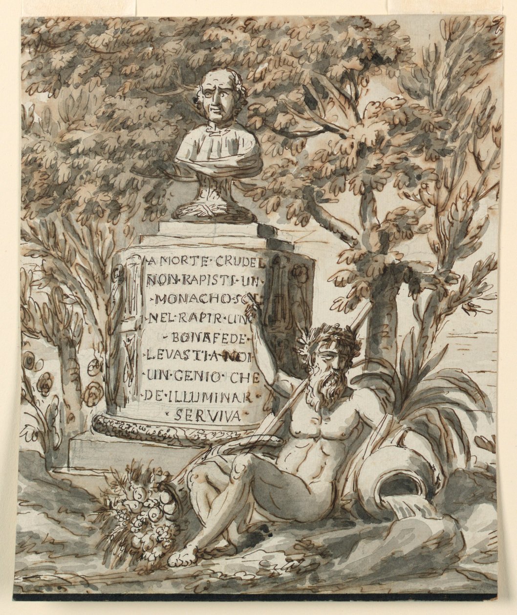 Monumento sepolcrale per il monaco Bonafede da Giuseppe Barberi