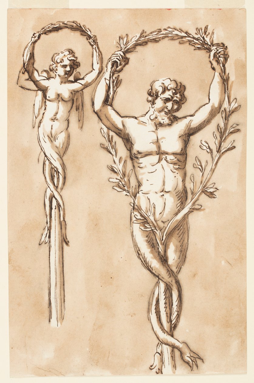 Due figure come creste di pali da Giuseppe Barberi