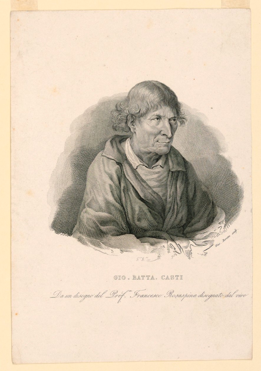 Ritratto di Giovanni Battista Casti (1721-1803) da Giuseppe Beretta