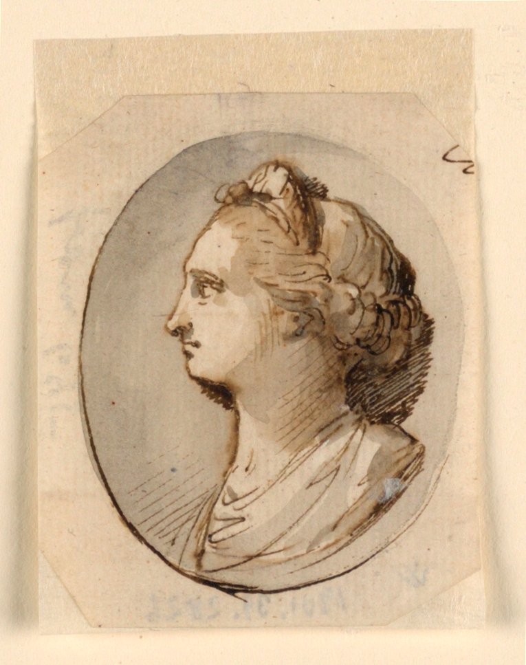 Ritratto busto di una donna classica da Giuseppe Bernardino Bison