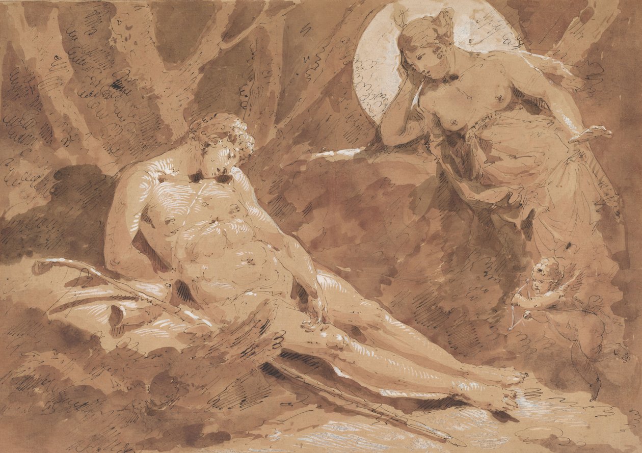 Diana ed Endimione con Cupido da Giuseppe Bernardino Bison