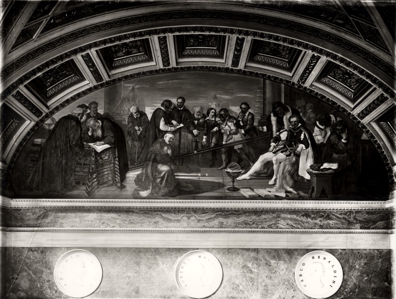 Il processo di Galileo (1564-1642) dettaglio di Galileo a Pisa da Giuseppe Bezzuoli