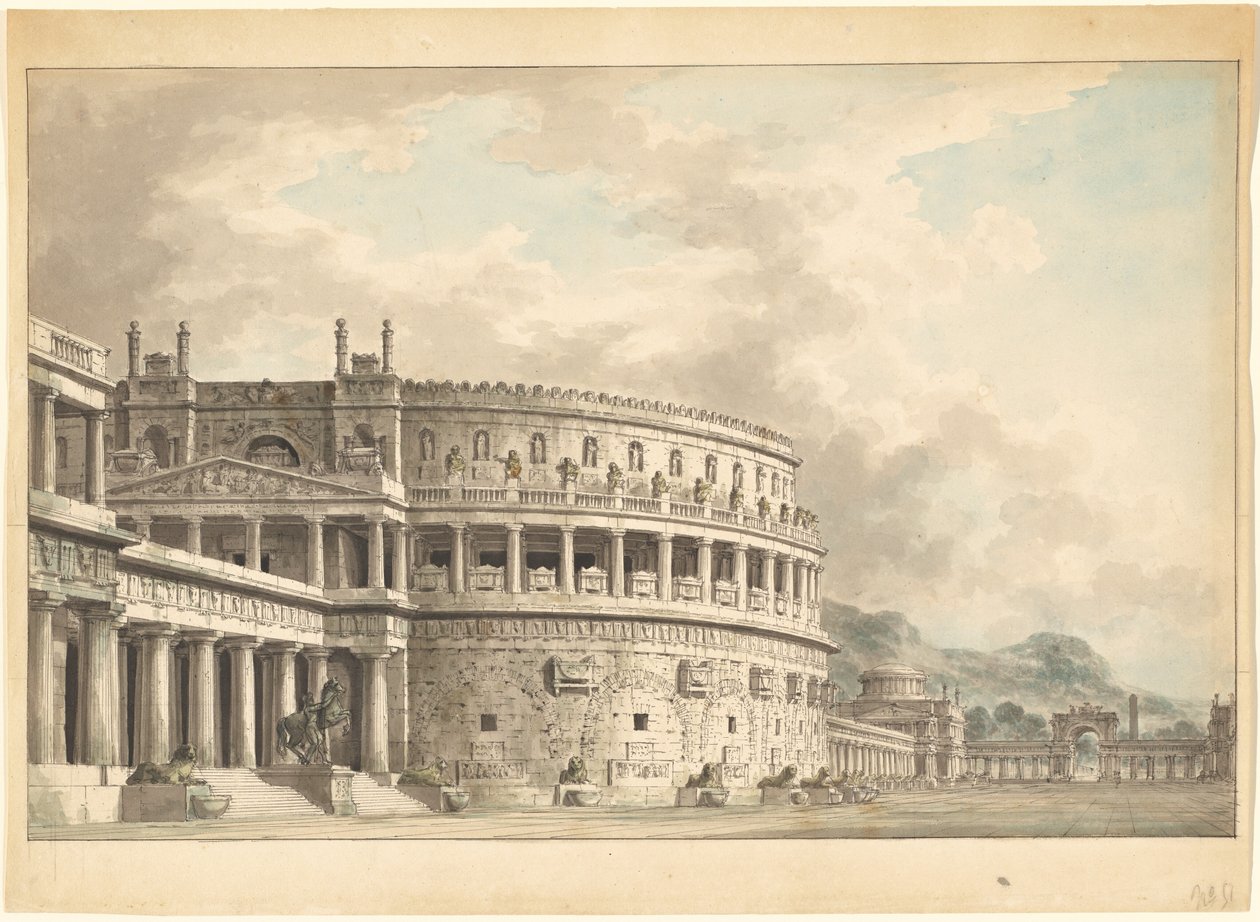 Fantasia architettonica di un magnifico antico mausoleo da Giuseppe Borsato