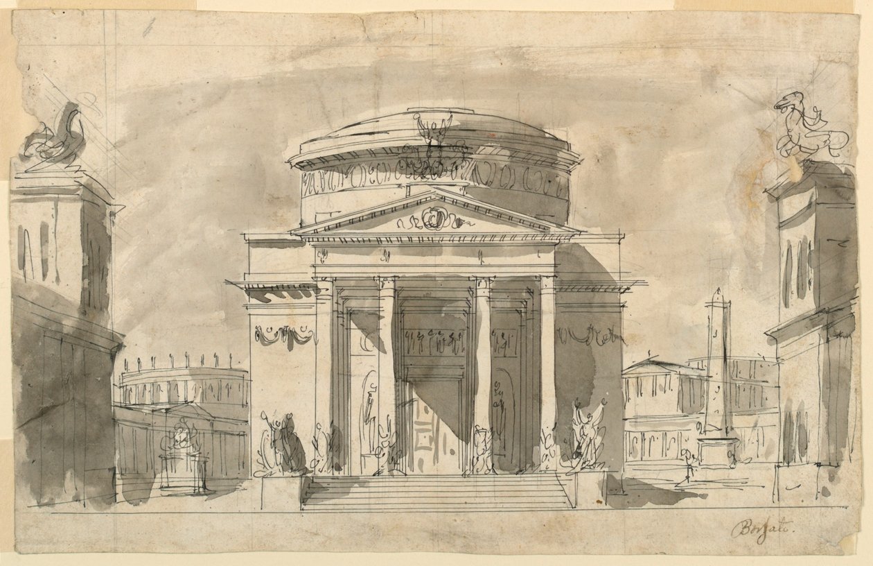 Scenografia, Gruppo di Edifici Antichi da Giuseppe Borsato
