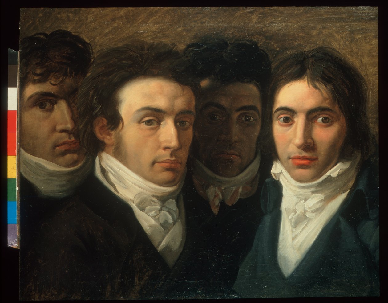 Autoritratto con Felice Bellotti, Gaetano Cattaneo e Carlo Porta da Giuseppe Bossi