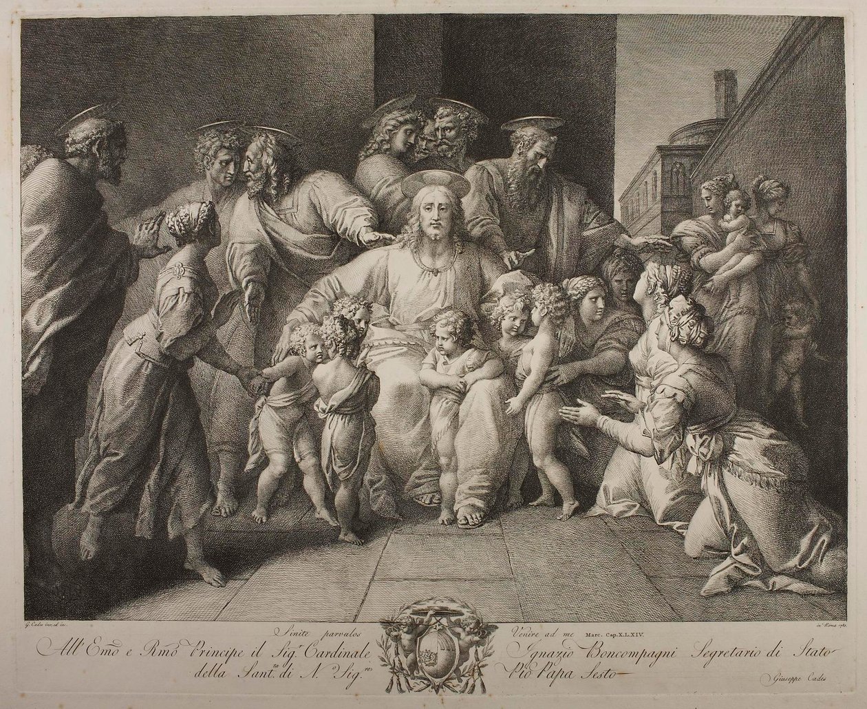 Cristo benedice i bambini da Giuseppe Cades
