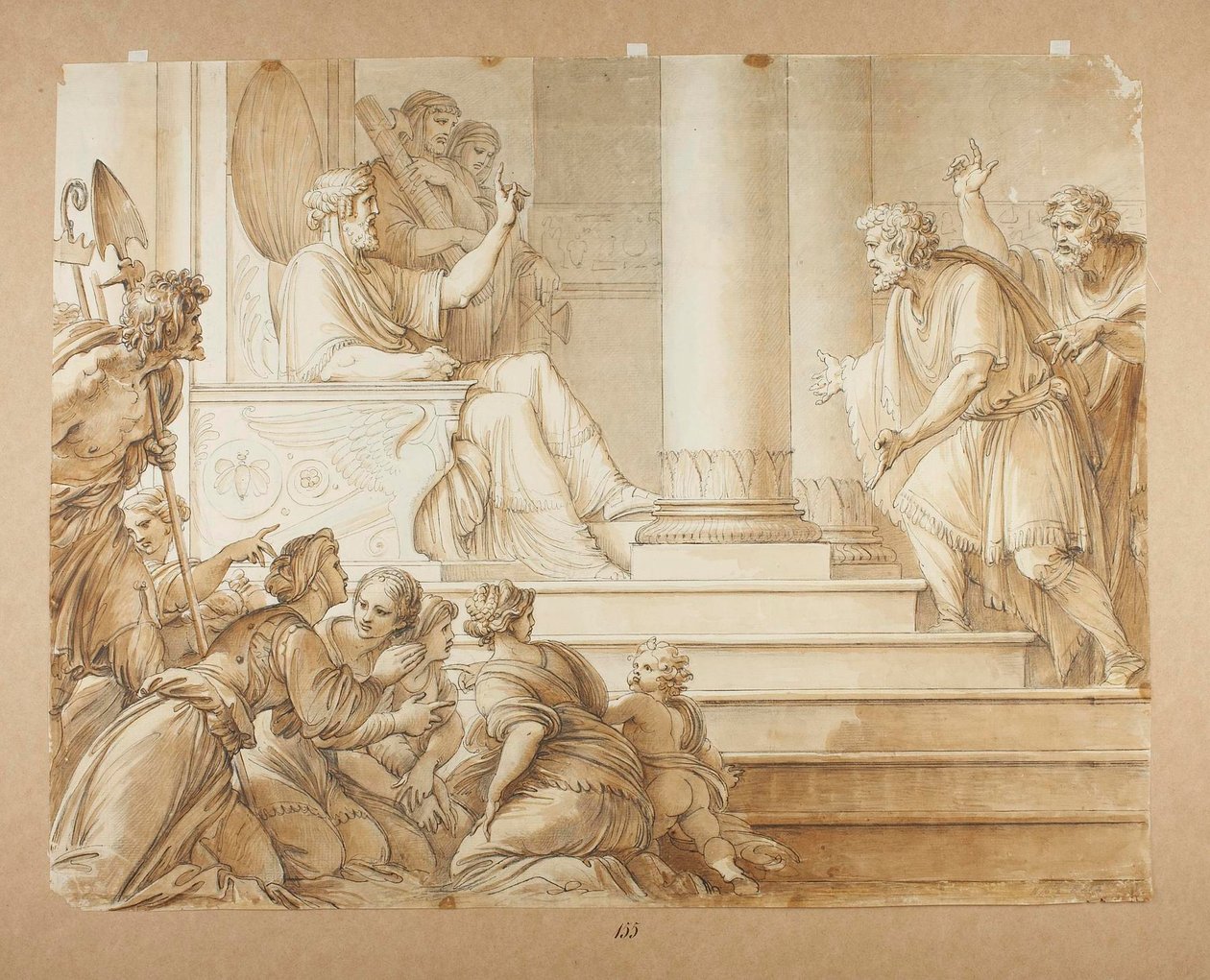 Mosè affronta il faraone da Giuseppe Cades