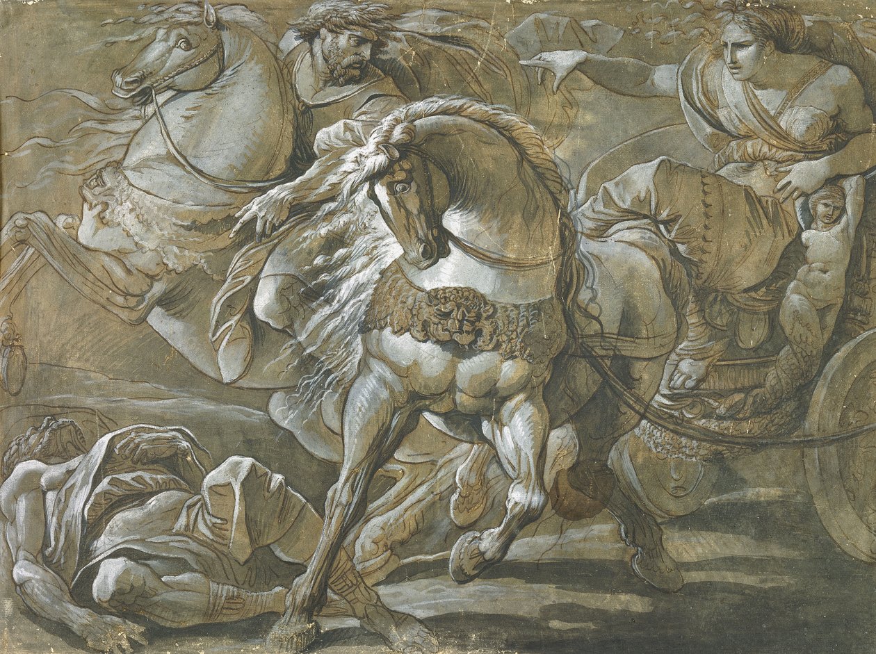 Tullie nel suo carro da Giuseppe Cades