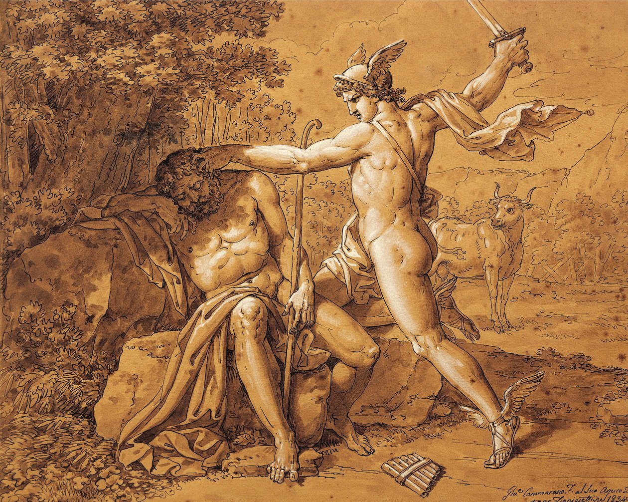 Mercurio uccide Argo per salvare la ninfa, di Giuseppe Cammarano (1766-1859) da Giuseppe Cammarano