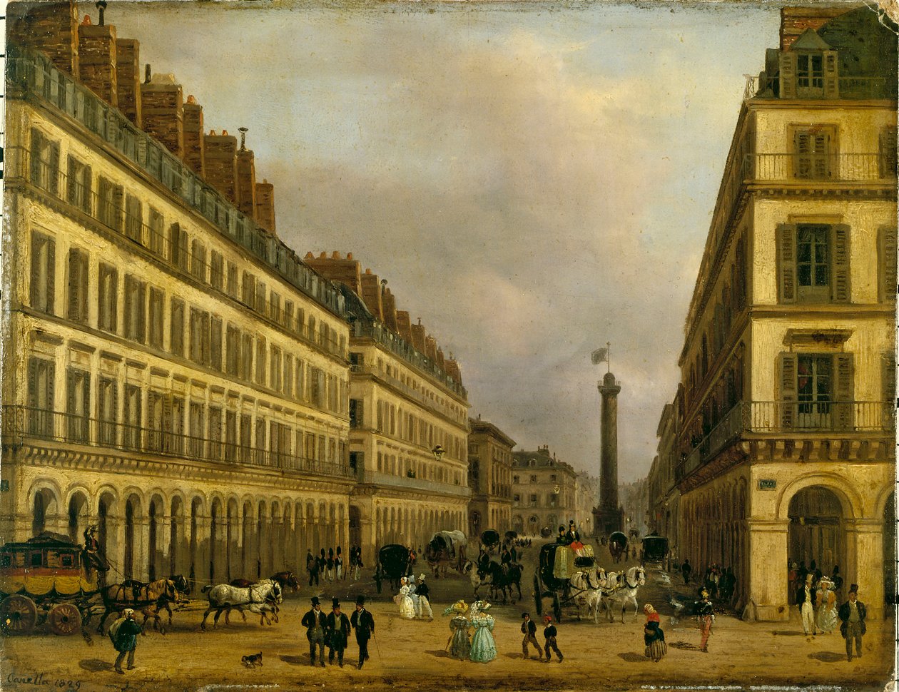 French: La rue de Castiglione da Giuseppe Canella