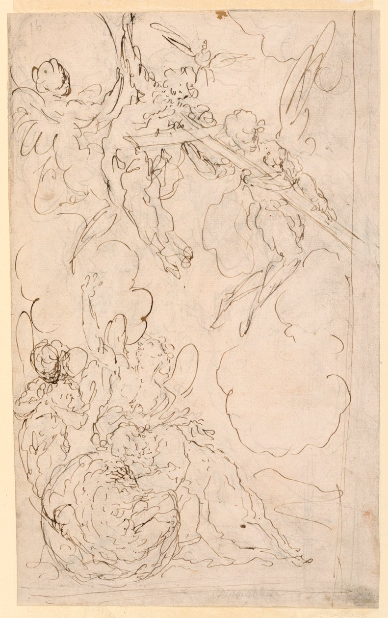Studio per il sogno di San Giuseppe da Giuseppe Diamantini