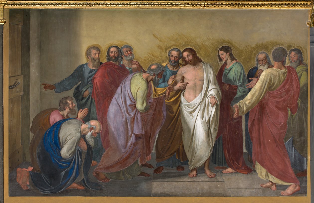 Presbiterio, Giuseppe Diotti, Incredulità di San Tommaso 1832 da Giuseppe Diotti