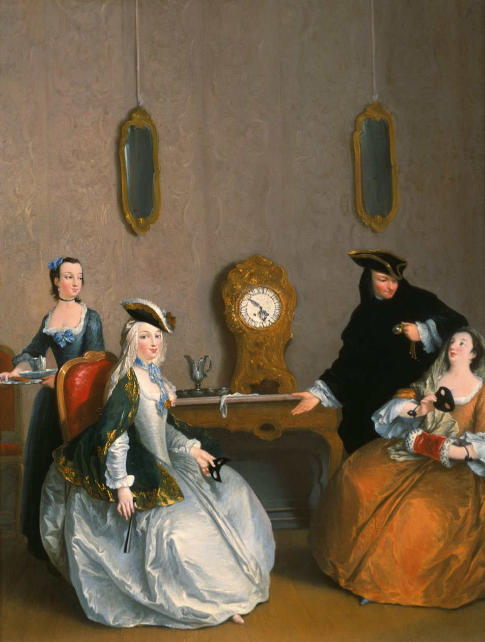 Gruppo che si prepara per un ballo in maschera da Giuseppe Gobbis
