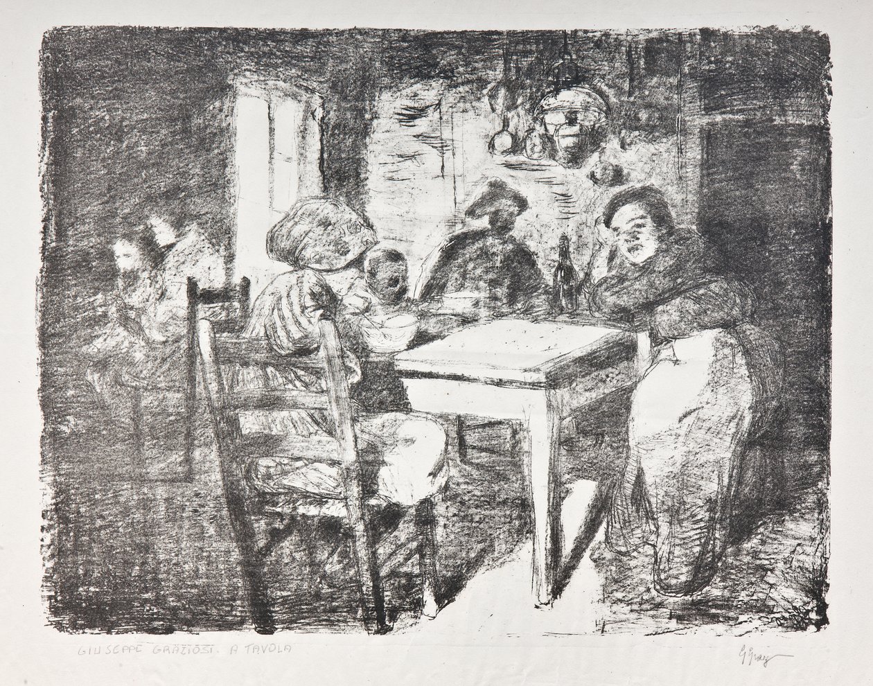 A tavola, c.1907 da Giuseppe Graziosi