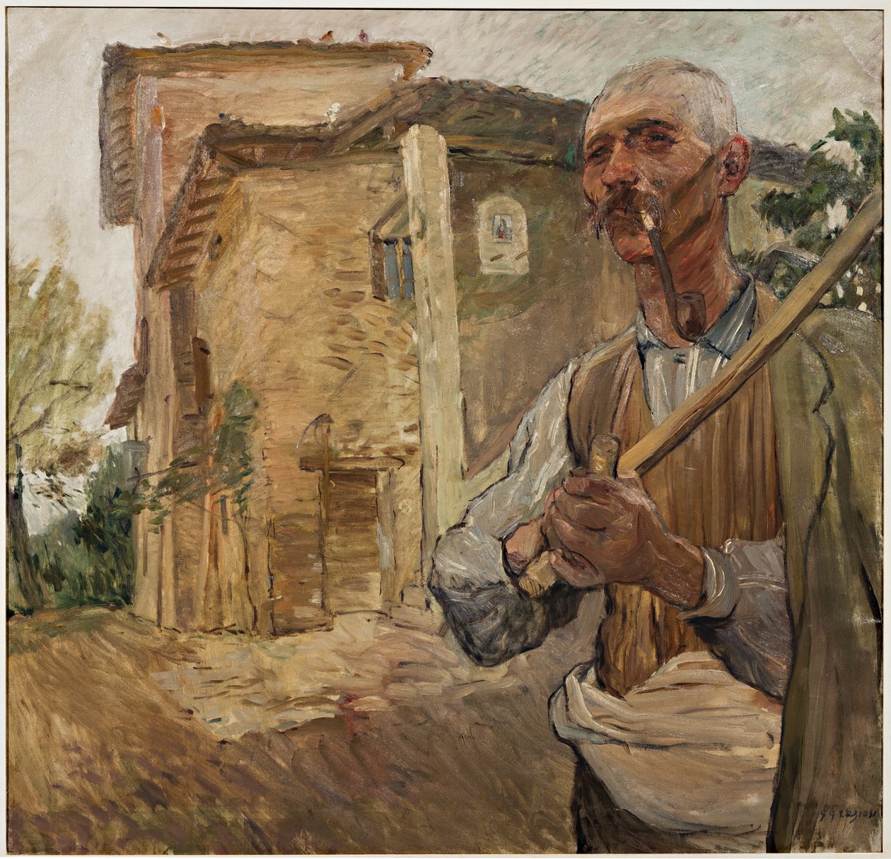 Uomo con la pipa da Giuseppe Graziosi