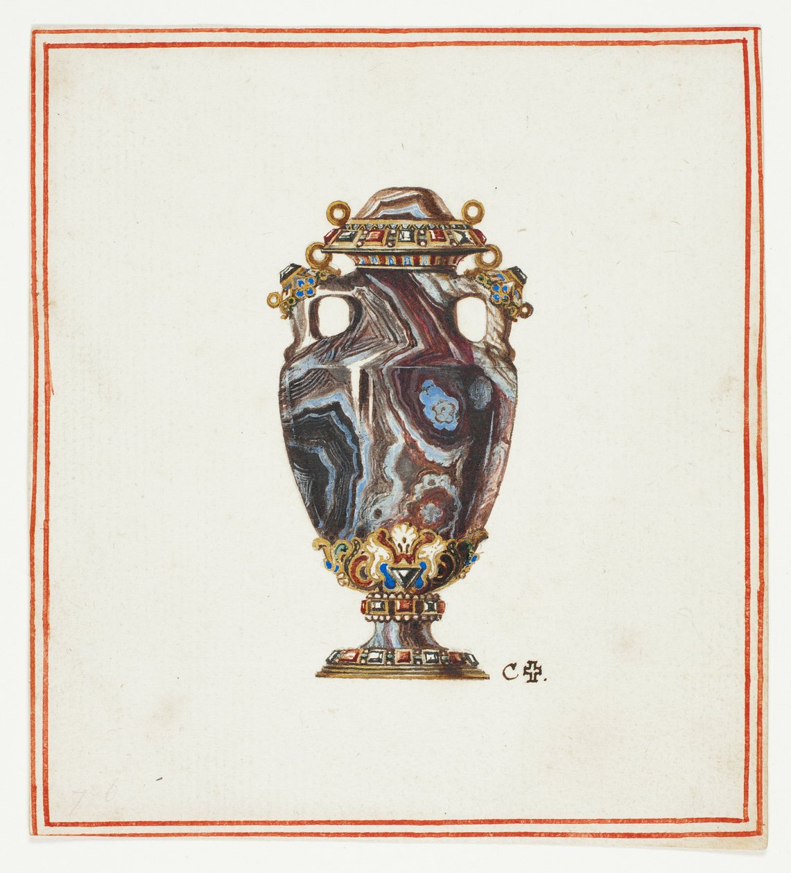 Vaso in porfido da Giuseppe Grisoni