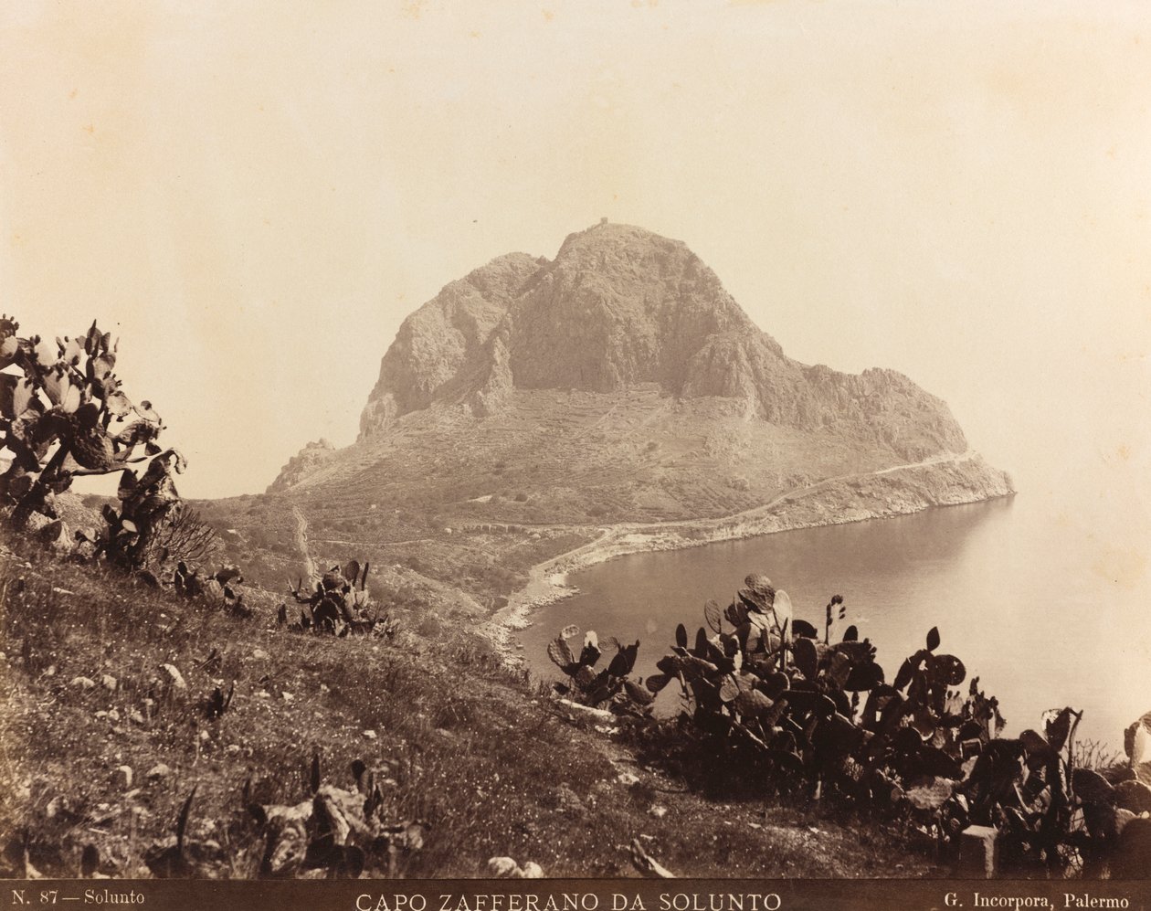 Vista di Capo Zafferano da Solunto, Palermo da Giuseppe Incorpora