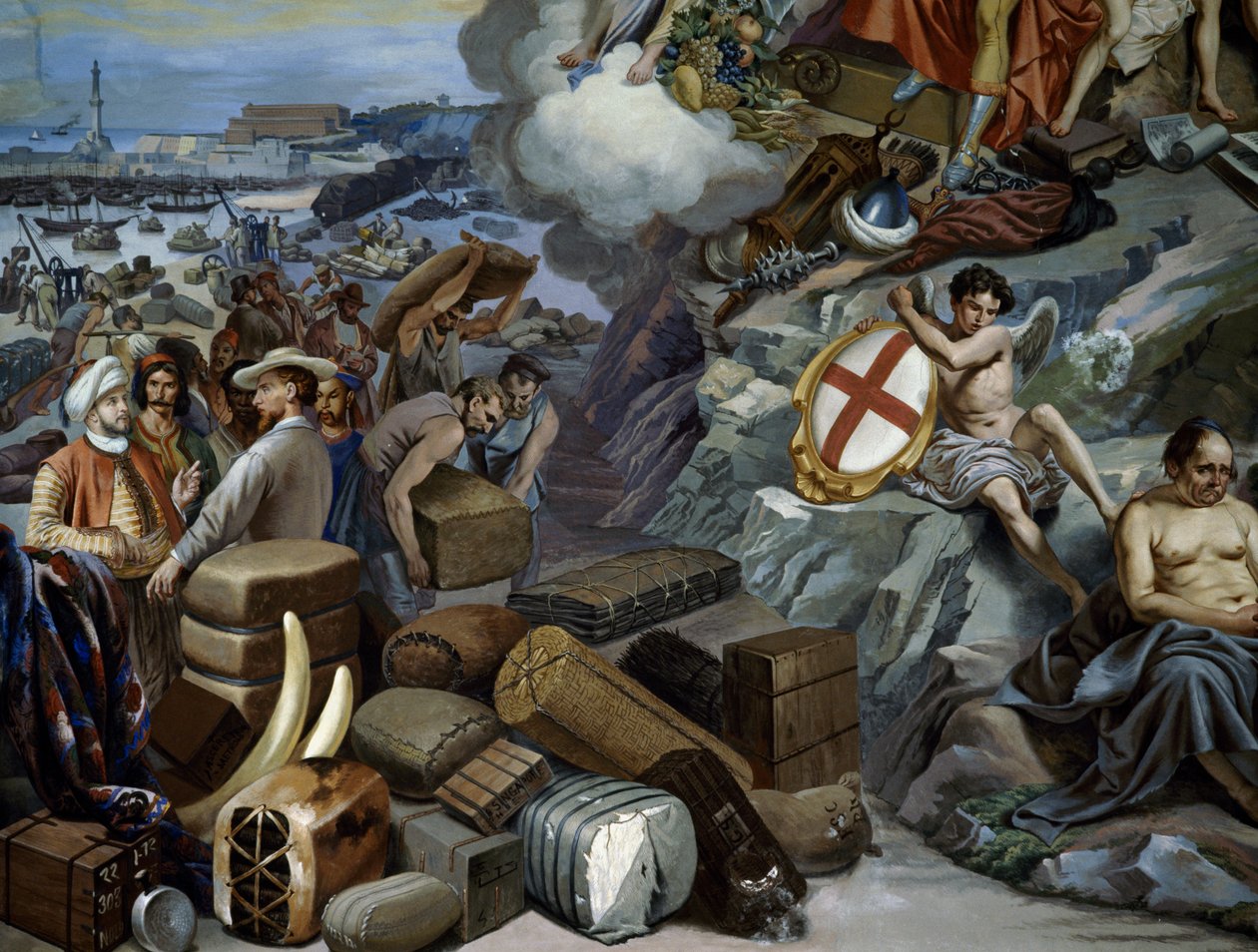 Commercio ligure, dipinto di Giuseppe Isola (1808-1893), Italia da Giuseppe Isola