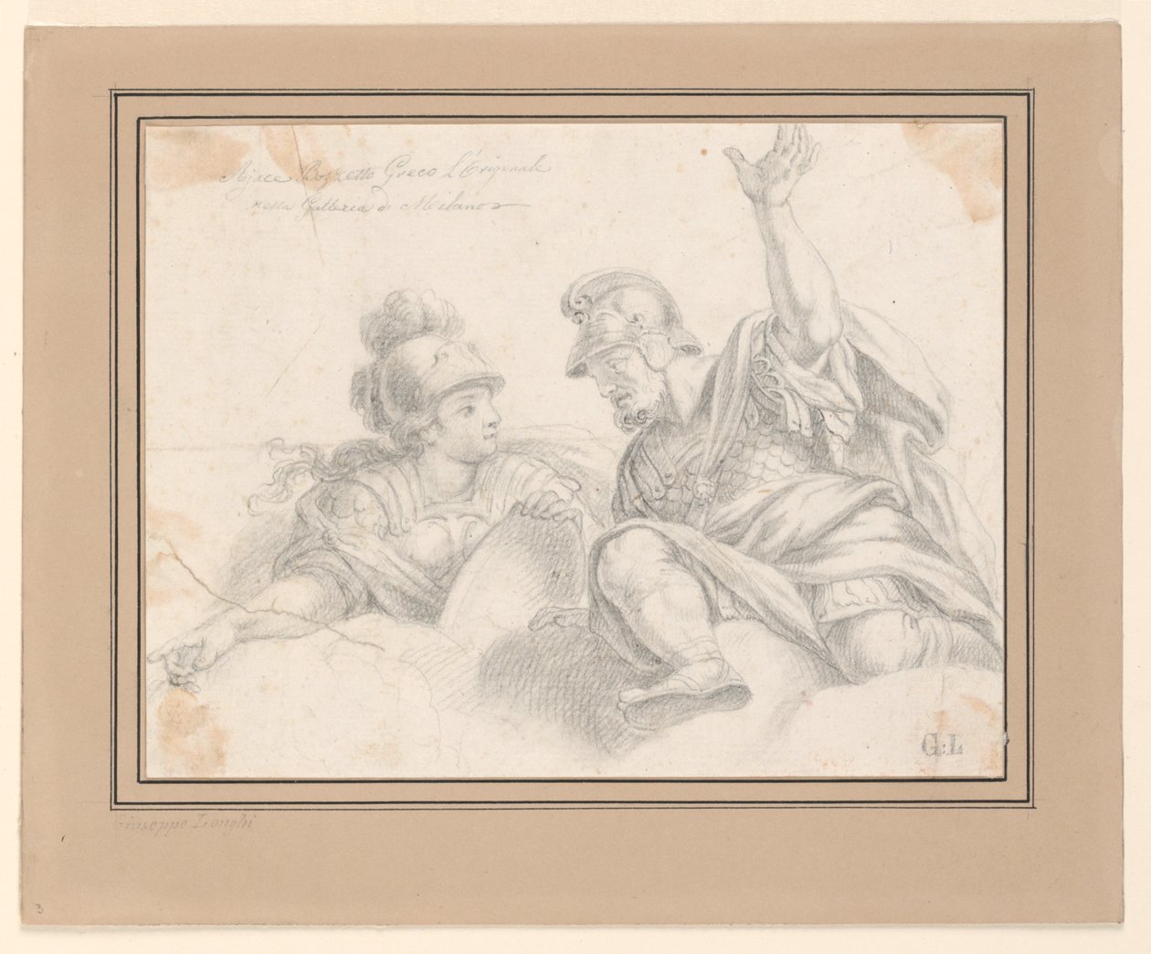 Due soldati romani in conversazione da Giuseppe Longhi