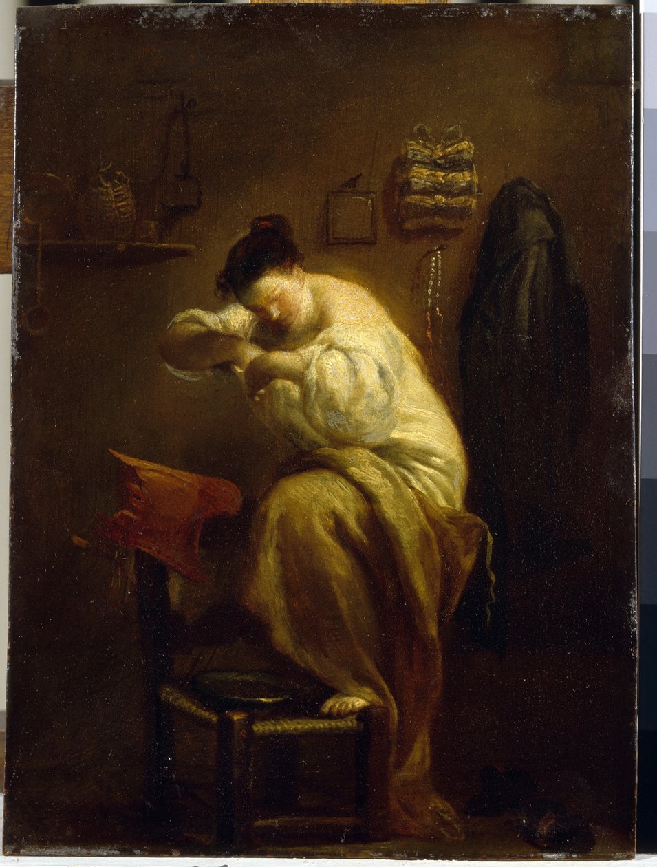 Donna alla ricerca di pulci da Giuseppe Maria Crespi