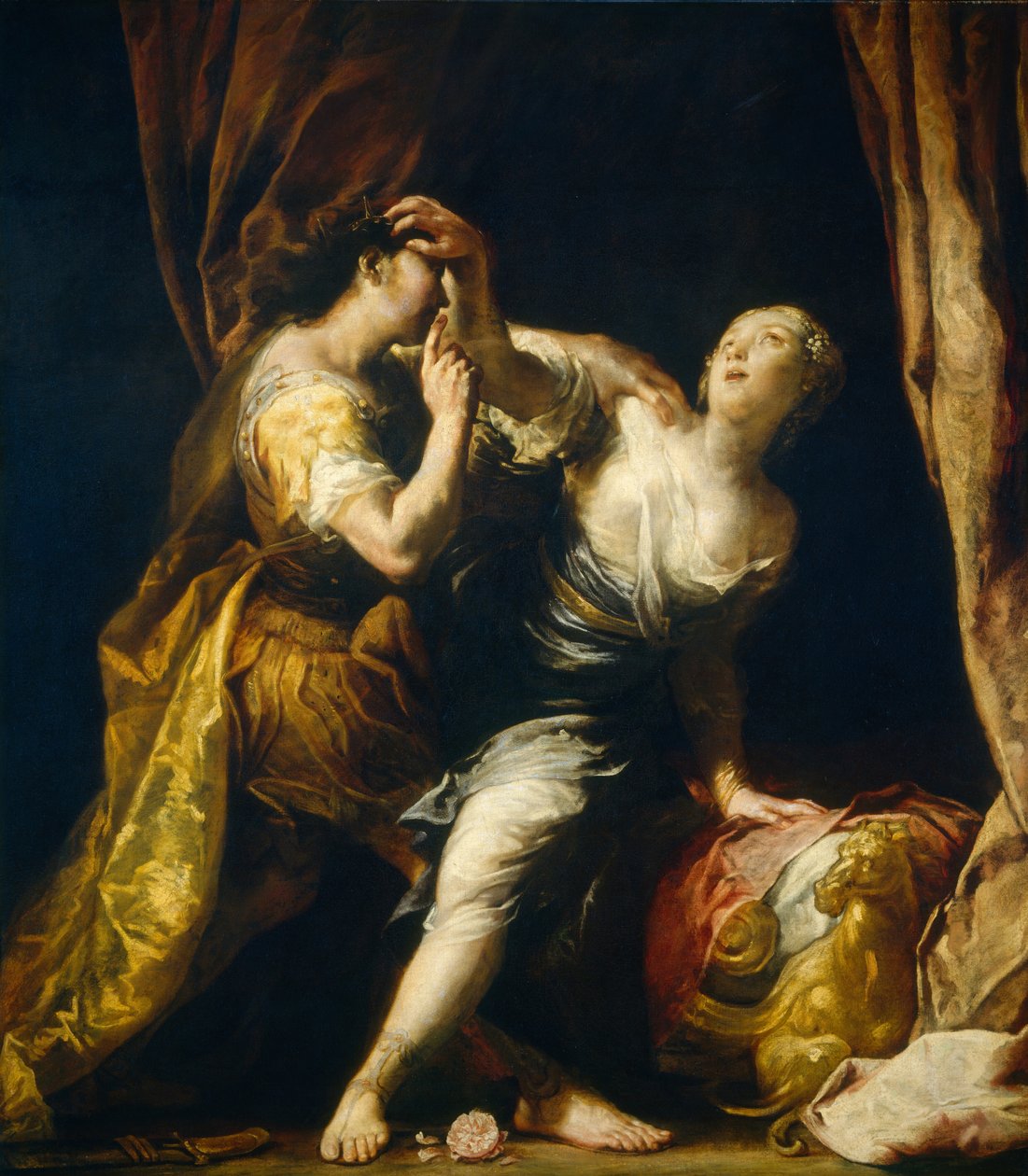 Tarquinio e Lucrezia, 1695-1700 circa (olio su tela) da Giuseppe Maria (1665-1747) Crespi