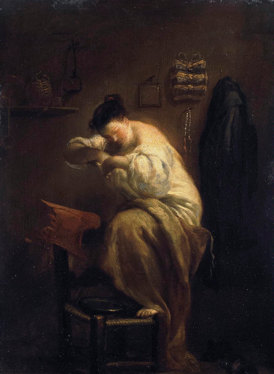 Donna che cerca le pulci, 1710s da Giuseppe Maria Crespi