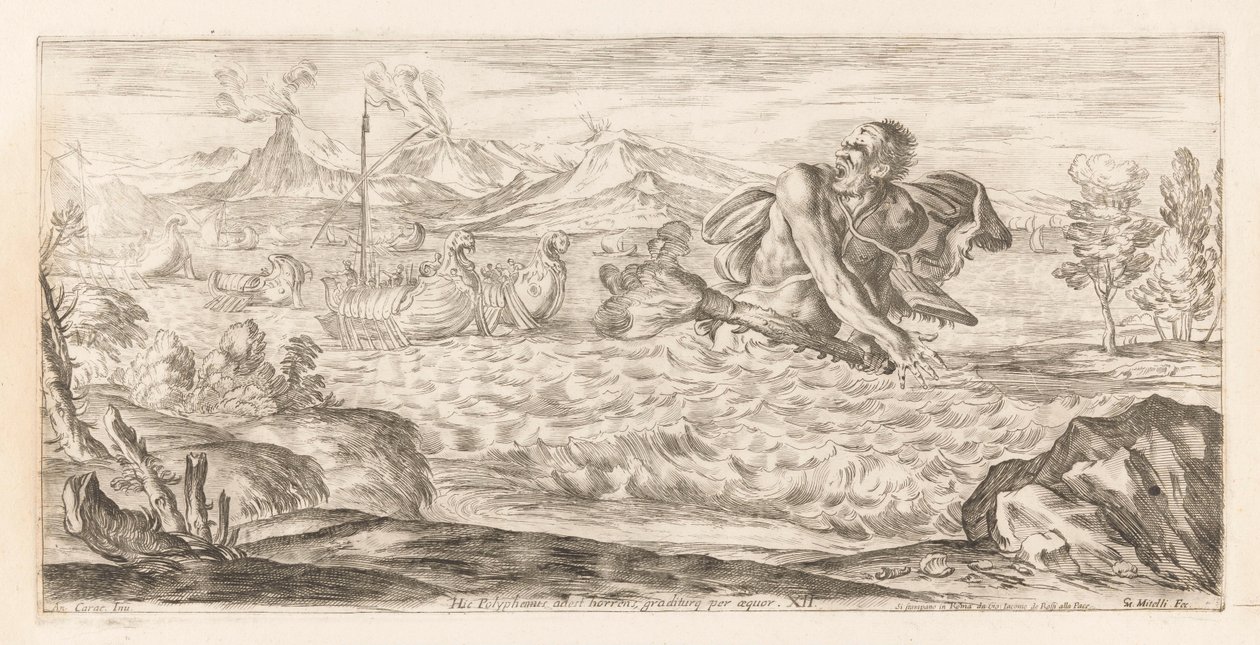 Polifemo insegue la flotta di Enea (Omzwervingen van Aeneas, L