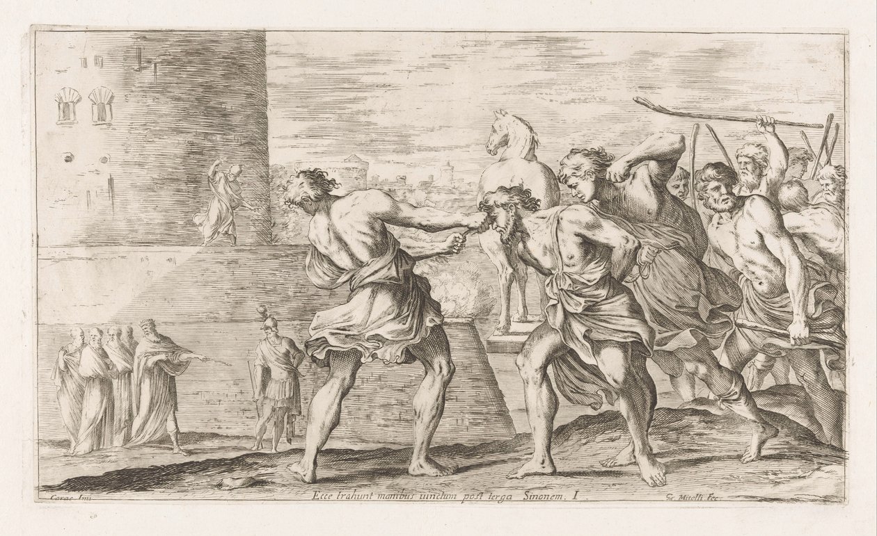 I Troiani catturano Sinone da Giuseppe Maria Mitelli