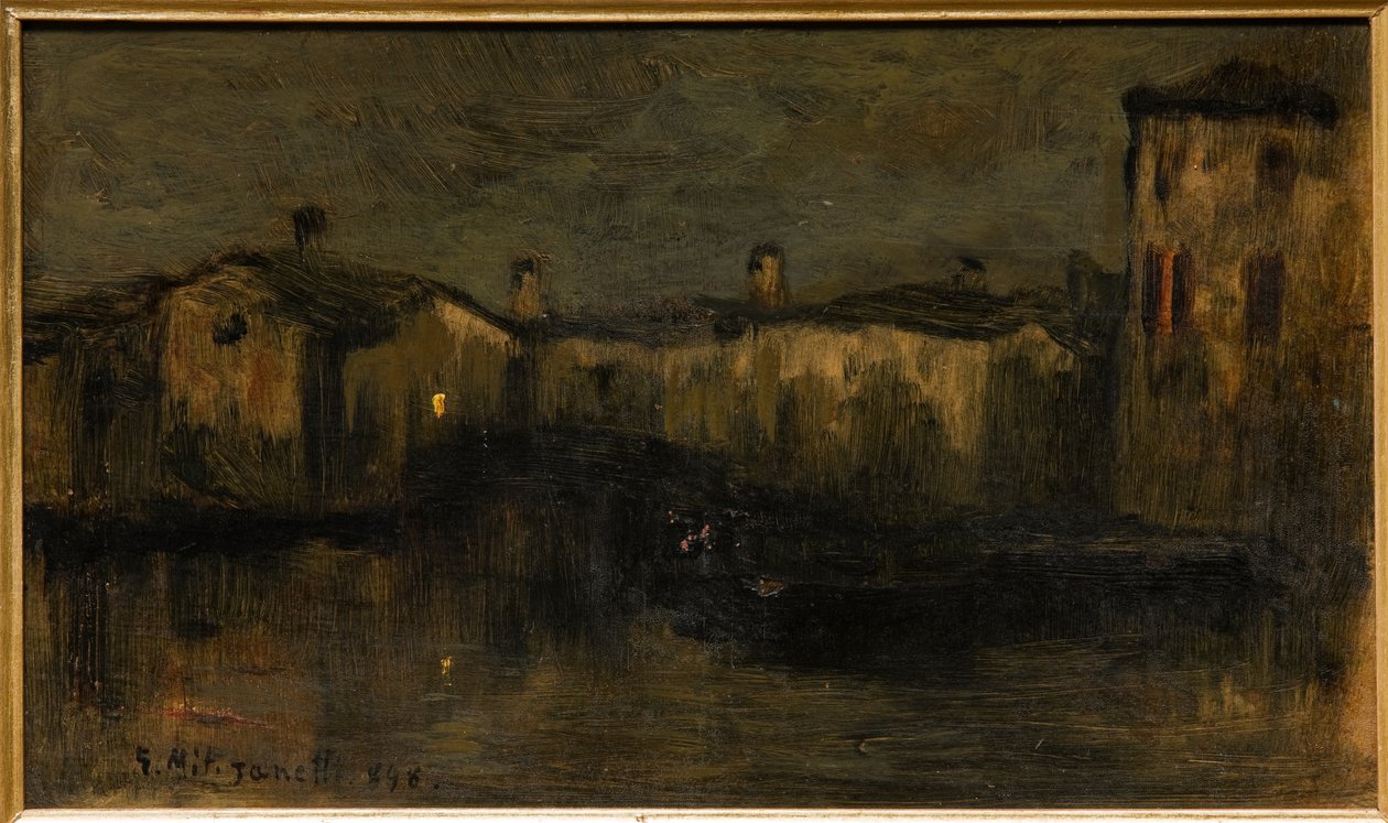 Paesaggio con case da Giuseppe Miti Zanetti