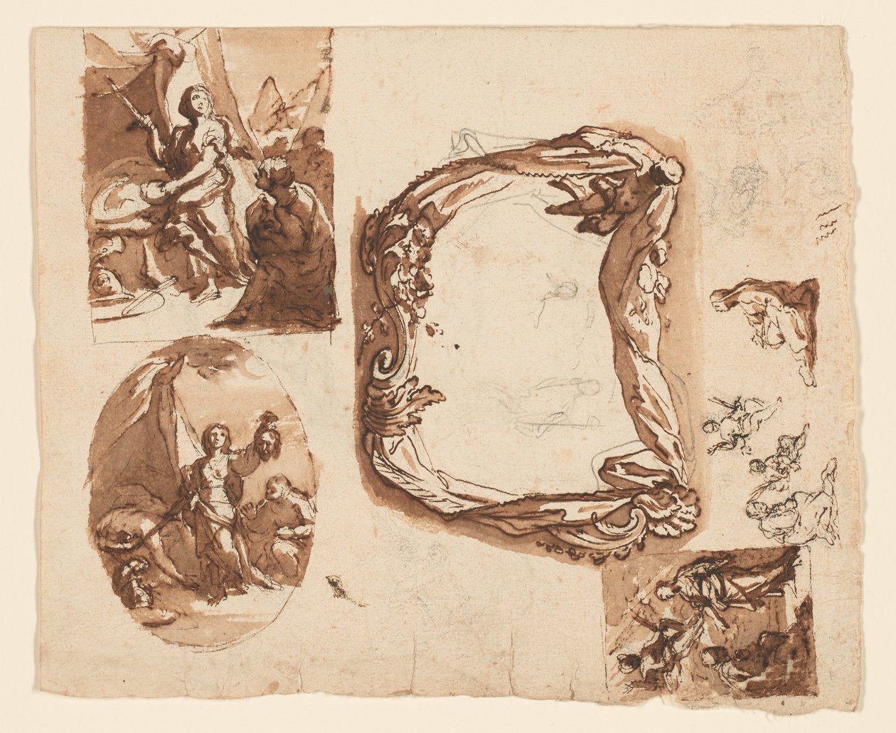 Giuditta e Oloferne e Altri Studi (recto); Diana ed Endimione (verso) da Giuseppe Nicola Nasini
