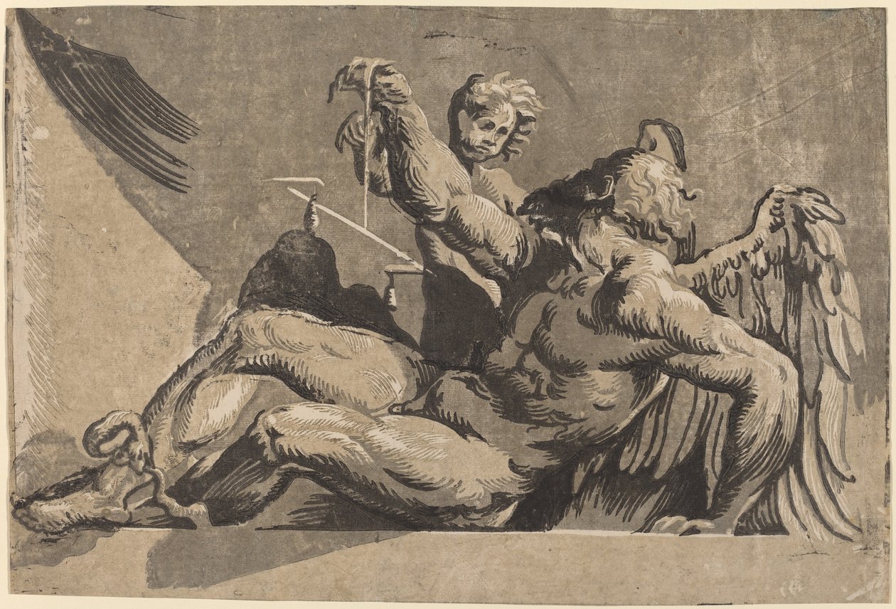 Saturno da Giuseppe Nicolo Vicentino, after Giovanni Antonio Pordenone