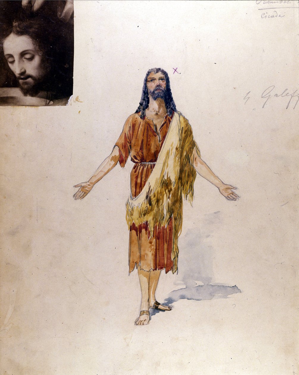 Richard Strauss: "Salome" costume di Giuseppe Palanti per il ruolo di Jokanaan per il teatro La Scala di Milano (1912) da Giuseppe Palanti