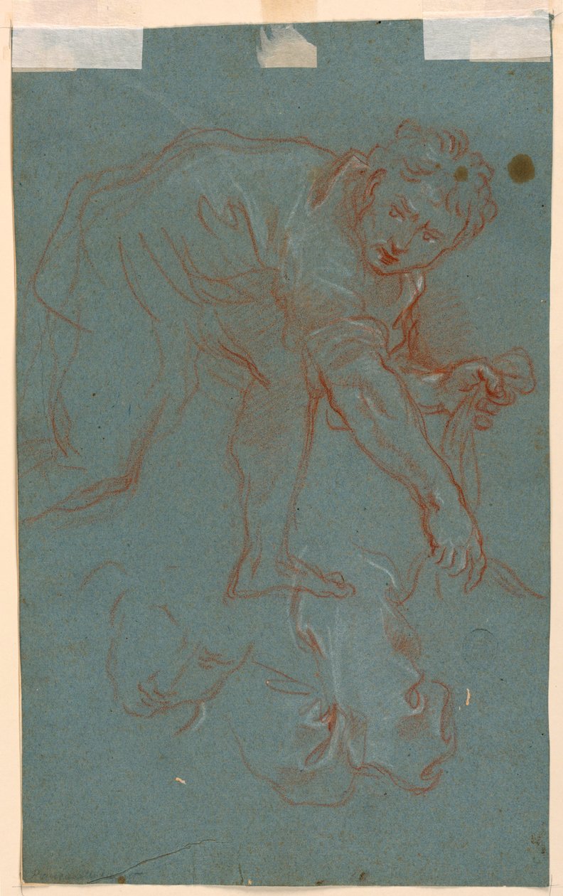 Disegno, Due studi di un uomo, fine del XVIII secolo da Giuseppe Passeri