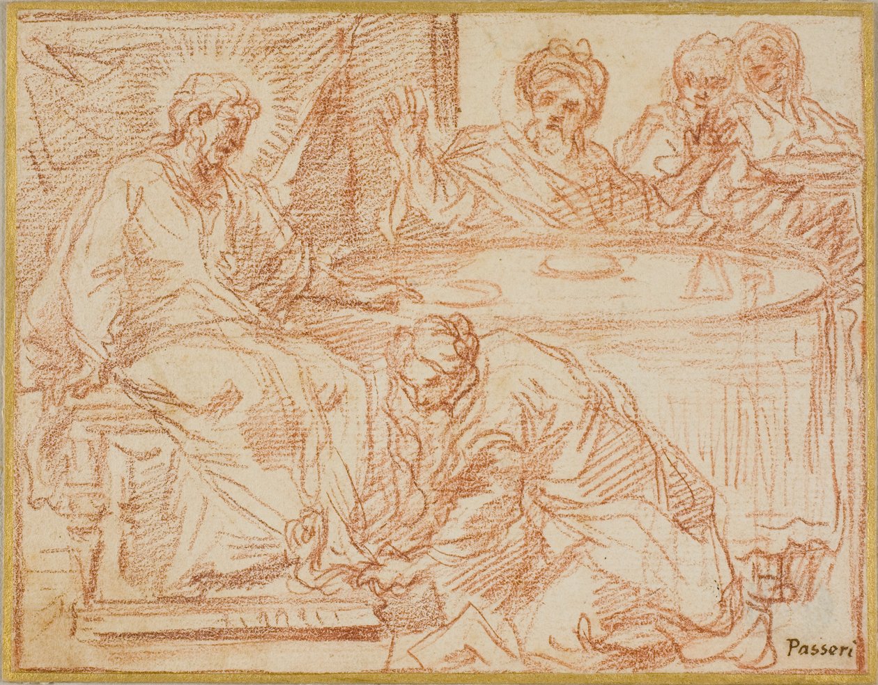 La Maddalena che lava i piedi di Cristo da Giuseppe Passeri