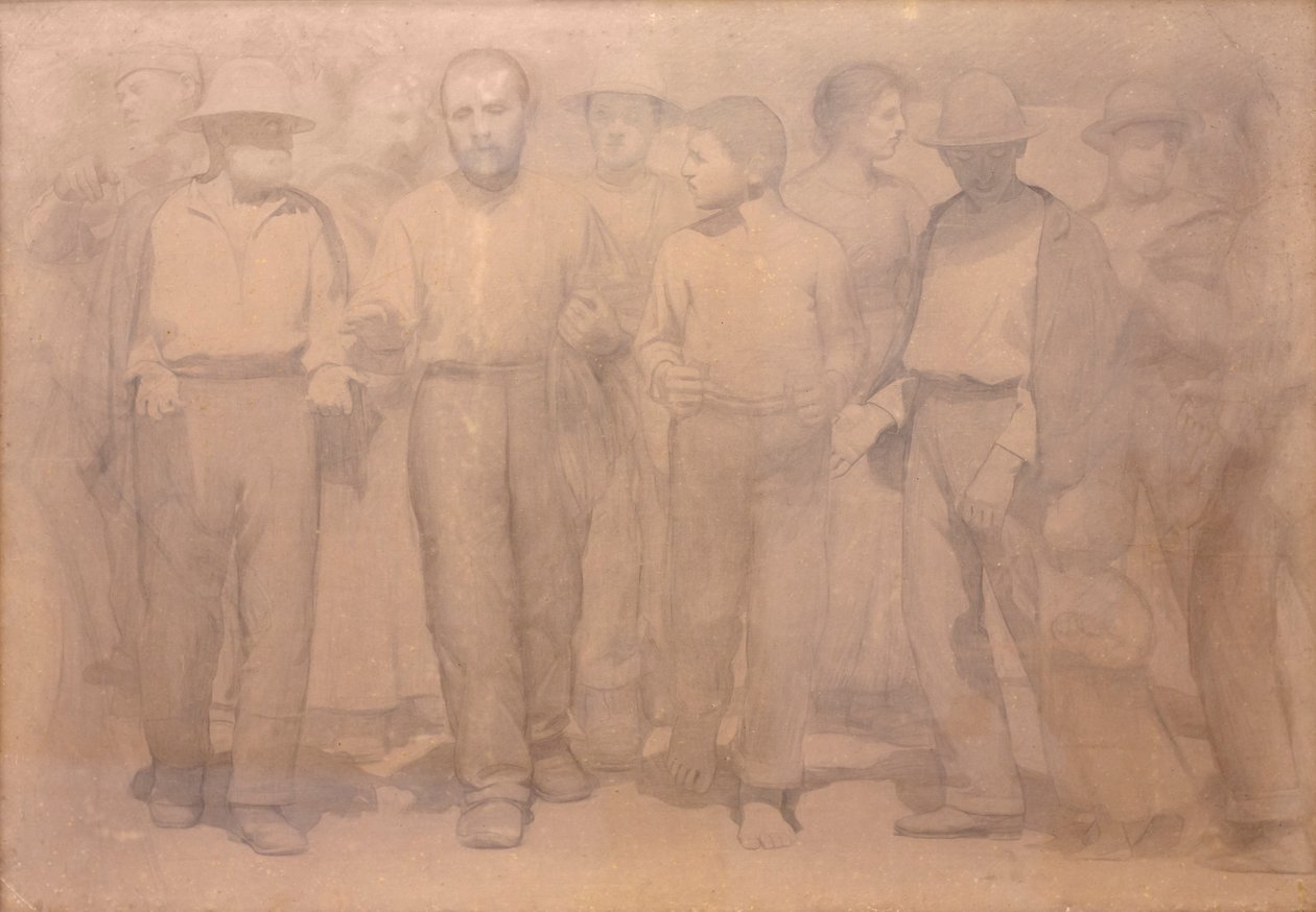 Cartone per Il Quarto Stato da Giuseppe Pellizza da Volpedo