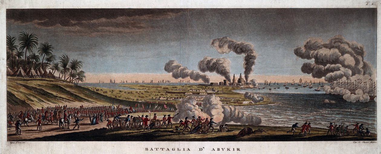 La battaglia di Abukir il 25 luglio 1798 da Giuseppe Pera