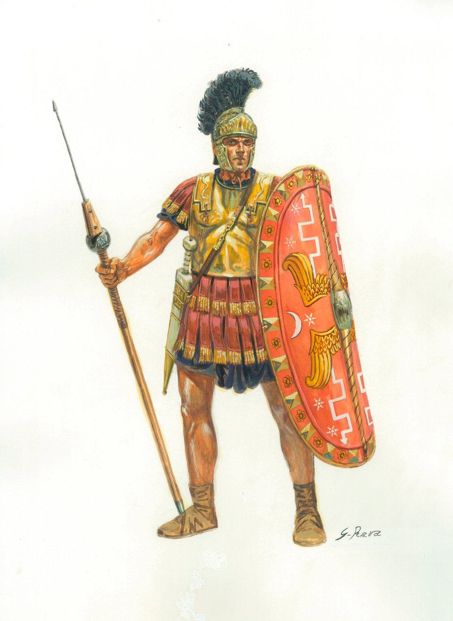 Antica Roma: un soldato della Guardia pretoriana - Illustrazione di Giuseppe Rava da Giuseppe Rava