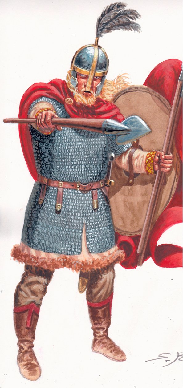 Capo barbaro (Visigoto, Goto o Vandalo) da Giuseppe Rava