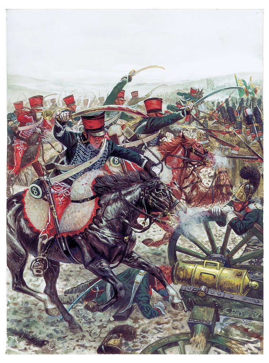 Primo Impero: carica della brigata comandata dal generale Pierre Margaron nella battaglia di Austerlitz il 2 dicembre 1805 da Giuseppe Rava