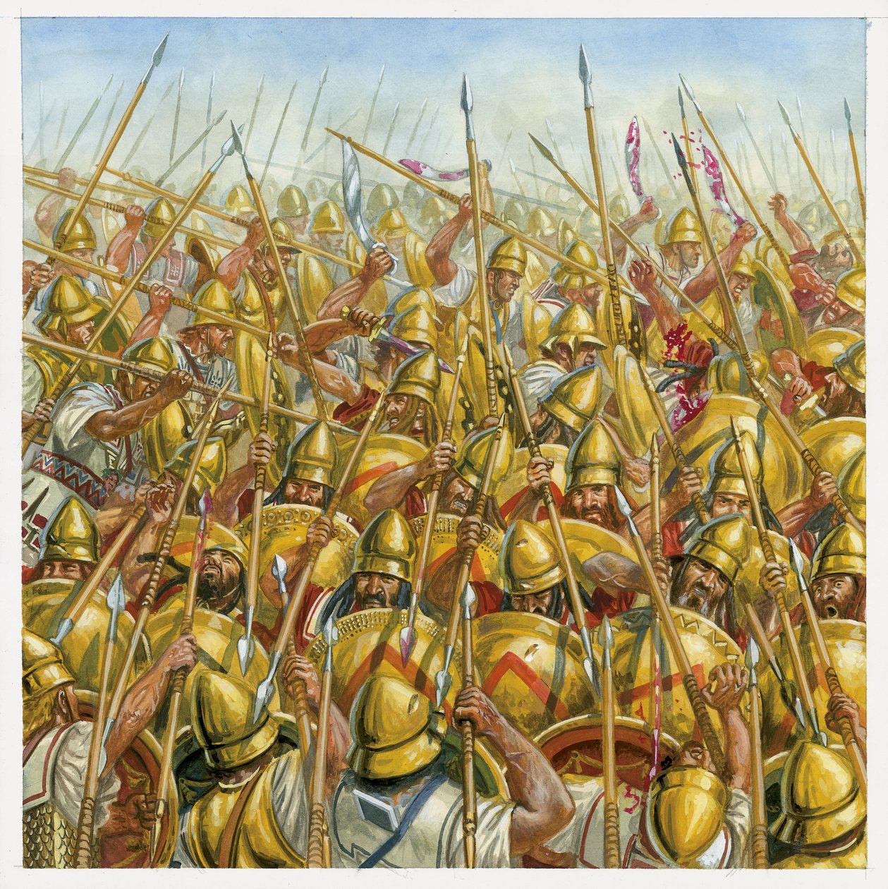 Antichità greca: Battaglia di Leuttra (371 a.C.) da Giuseppe Rava