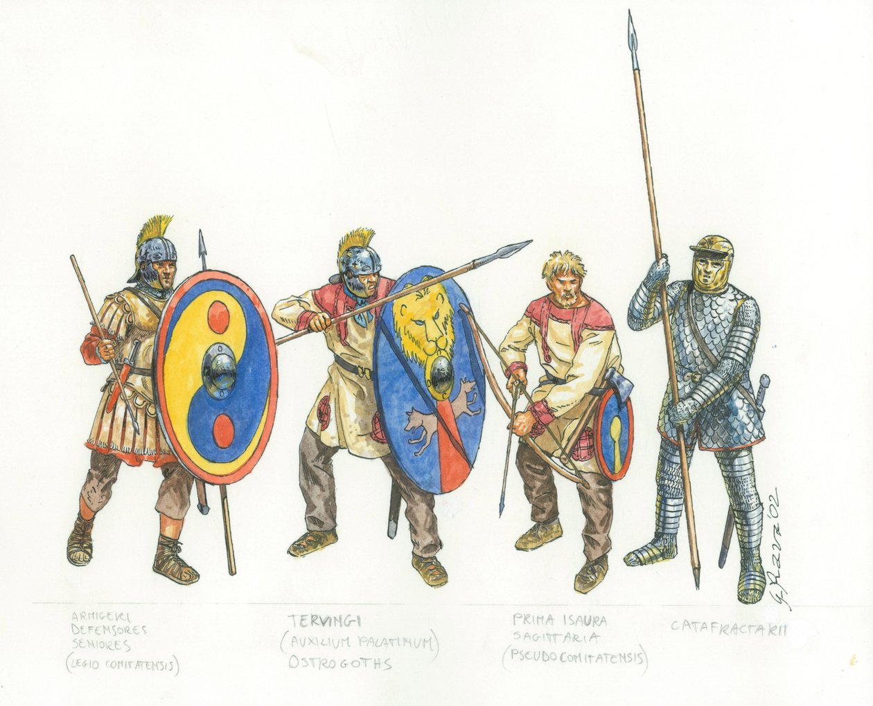 Esercito Romano: legionario, arciere ausiliario e catafratto da Giuseppe Rava