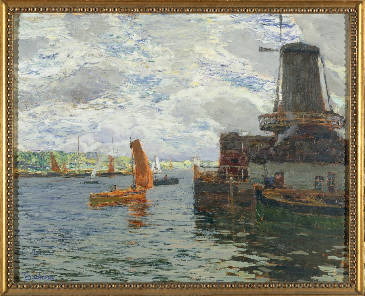 Mulino a vento a Dordrecht da Giuseppe Sacheri
