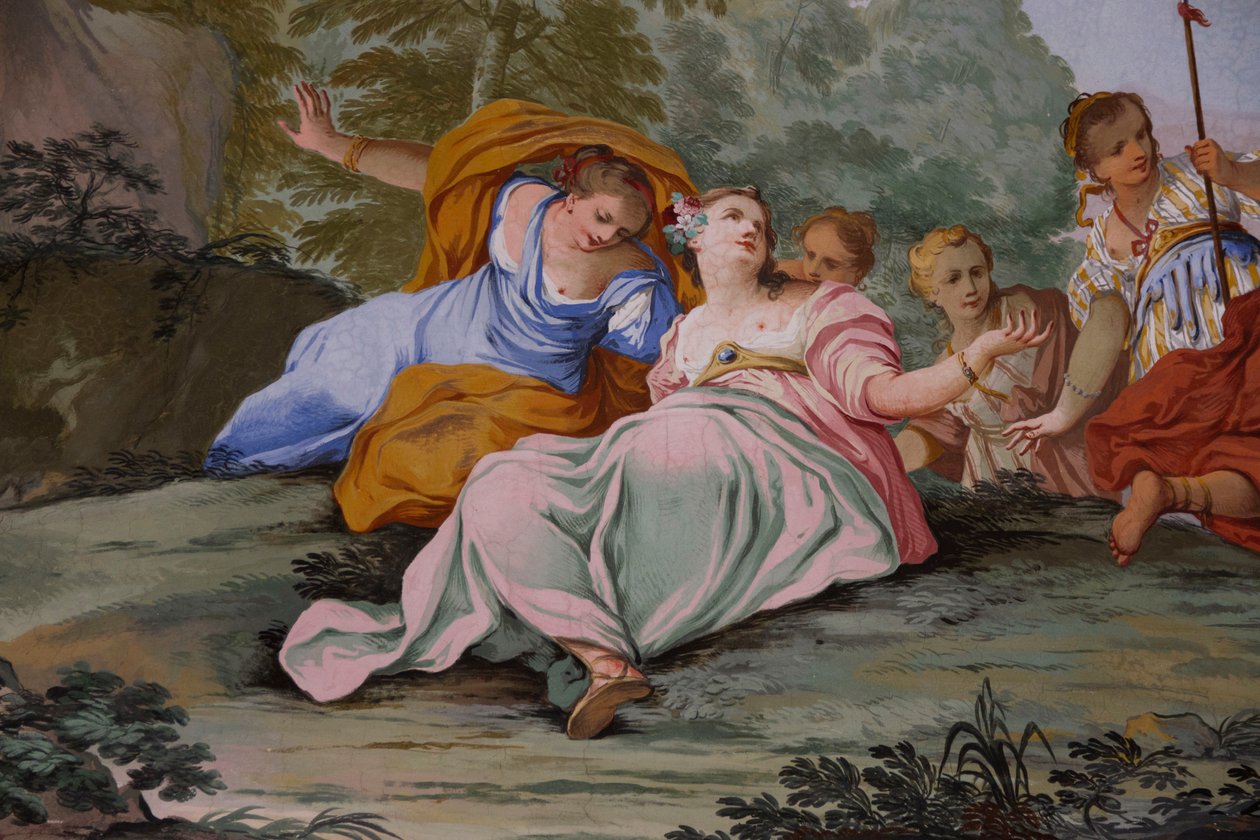 Rappresentazioni del mito di Diana, di Domenico e Giuseppe Valeriani, affresco da Giuseppe and Valeriani Domenico Valeriani