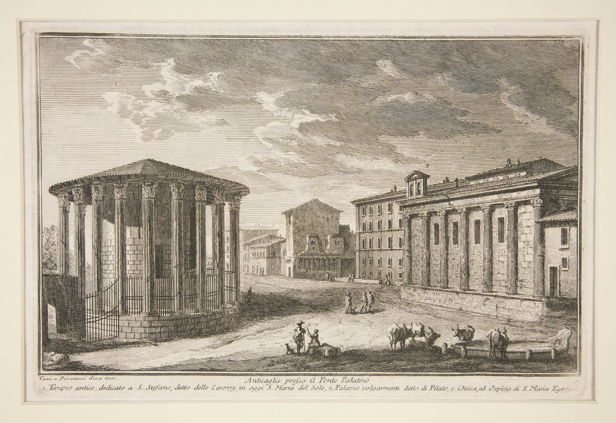 Rovine vicino al Ponte Palatino da Giuseppe Vasi