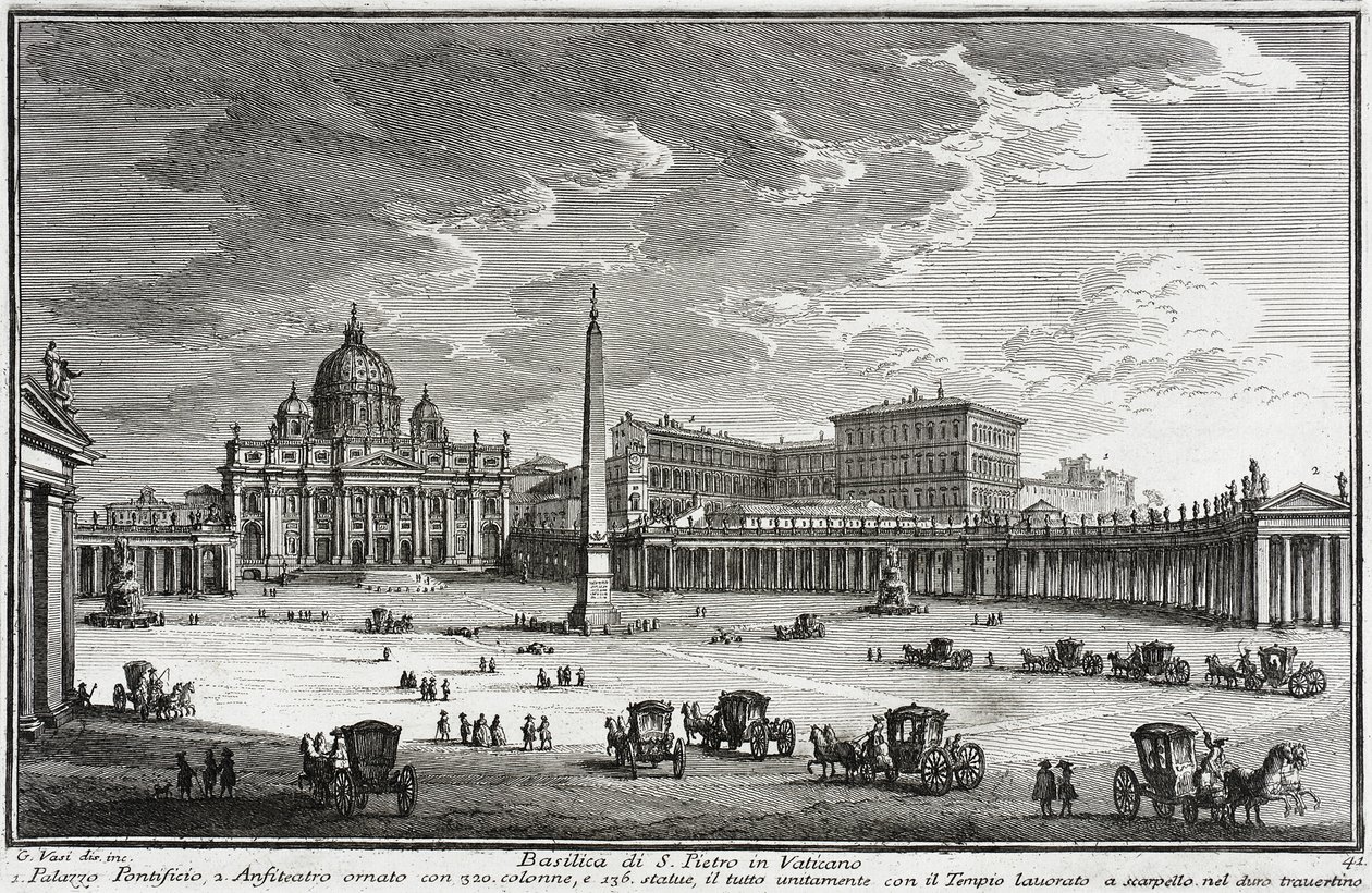 Basilica di San Pietro, Vaticano, c.1753 da Giuseppe Vasi