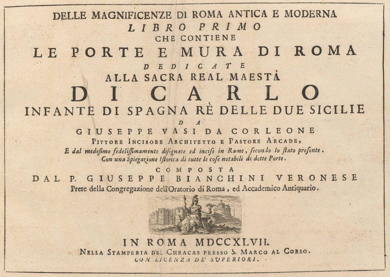 Delle Magnificenze di Roma Antica e Moderna (vol. 1) da Giuseppe Vasi
